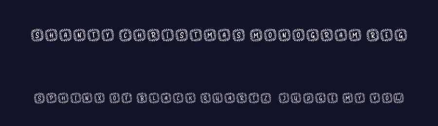 Shanty Christmas Monogram Reg by Fadli Ramadhan Iskandar — Display Font — thumbnail 2