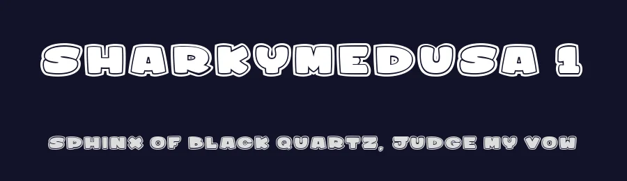 sharkymedusa 1 by dcoxy Medina Gregory — Display Font — thumbnail 2