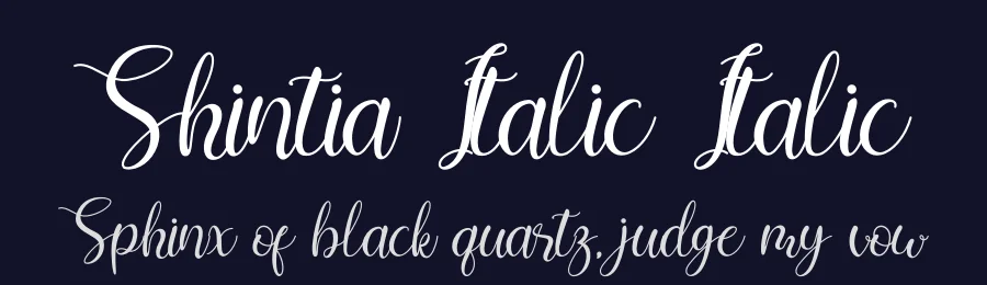 Shintia Italic Italic by Heru Utama Putra — Script Font — thumbnail 2