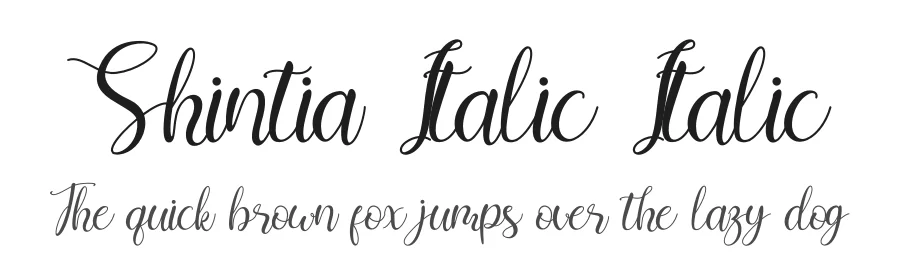 Shintia Italic Italic by Heru Utama Putra — Script Font