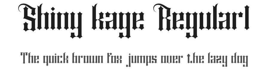 Shiny kage Regular1 by Virgiawan listanto — Display Font