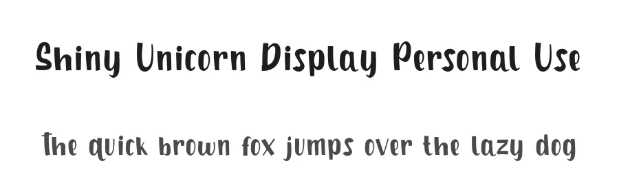 Shiny Unicorn Display Personal Use by Fadli Ramadhan Iskandar — Display Font