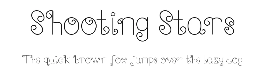 Shooting Stars by MiffinFonts — Display Font