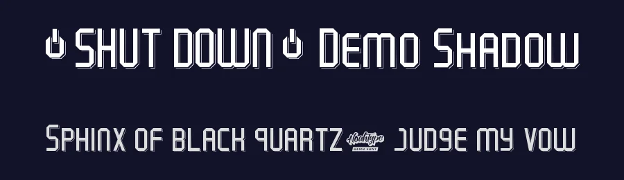 Shut Down Demo Shadow by Shalsha & Suci Anita — Display Font — thumbnail 2