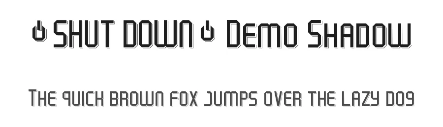 Shut Down Demo Shadow by Shalsha & Suci Anita — Display Font