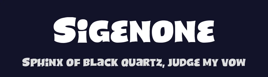 Sigenone by AZSType — Display Font — thumbnail 2