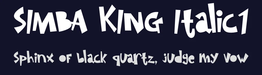 SIMBA KING Italic1 by Heru Utama Putra — Display Font — thumbnail 2
