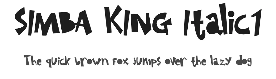 SIMBA KING Italic1 by Heru Utama Putra — Display Font