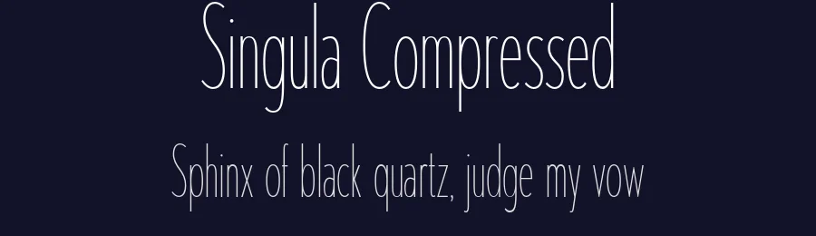 Singula Compressed by Jakob Runge — Sans Font — thumbnail 2