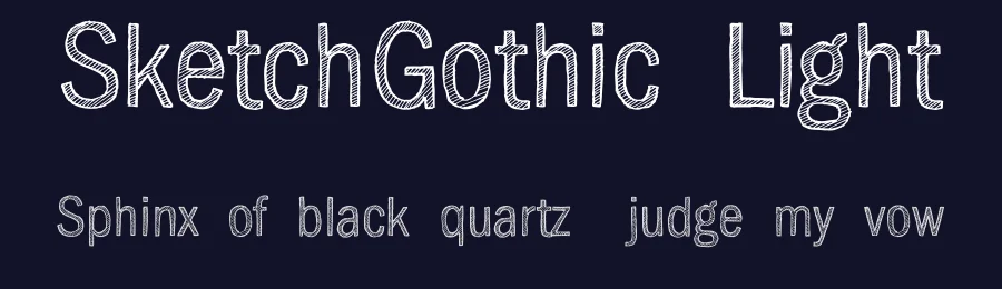 SketchGothic Light by Lukas Bischoff — Display Font — thumbnail 2