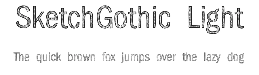 SketchGothic Light by Lukas Bischoff — Display Font