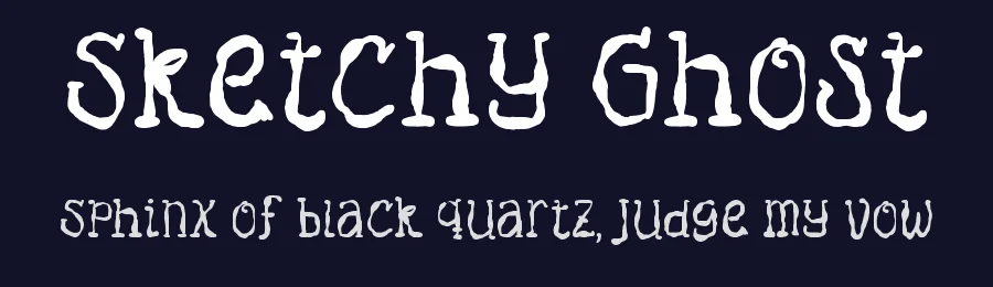 Sketchy Ghost by Masa Aska Sanurumi — Display Font — thumbnail 2