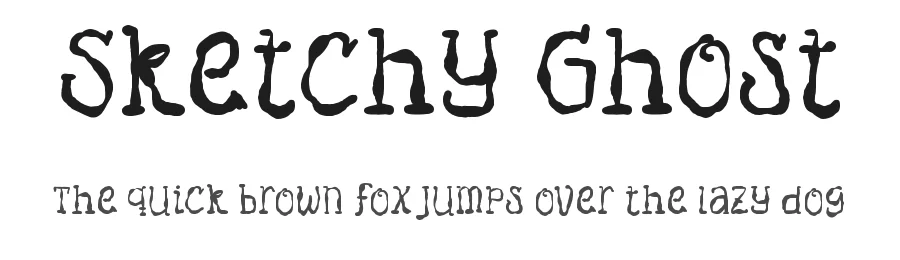 Sketchy Ghost by Masa Aska Sanurumi — Display Font
