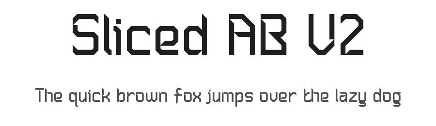 Sliced AB V2 by Alex Banks โ Display Font