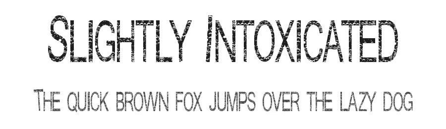 Slightly Intoxicated by Tom Kolodziejski โ Display Font
