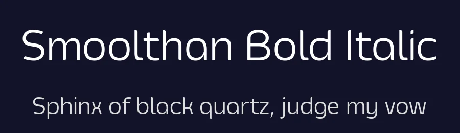 Smoolthan Bold Italic by Situjuh Nazara — Display Font — thumbnail 2