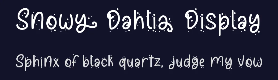 Snowy Dahlia Display by Fadli Ramadhan Iskandar — Sans Font — thumbnail 2