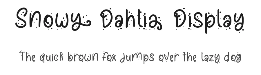Snowy Dahlia Display by Fadli Ramadhan Iskandar — Sans Font