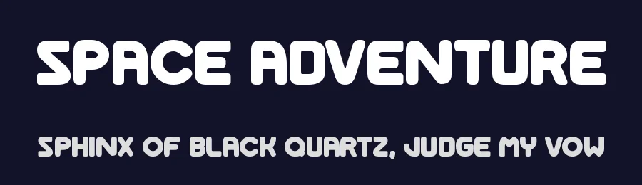 Space Adventure by Joseph Dawson — Display Font — thumbnail 2