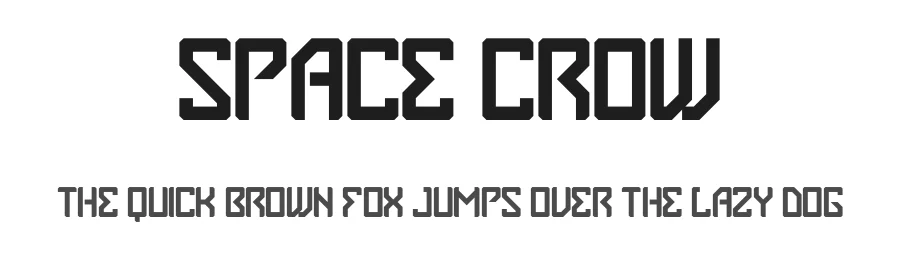 Space Crow by Asep Saefulloh โ Display Font