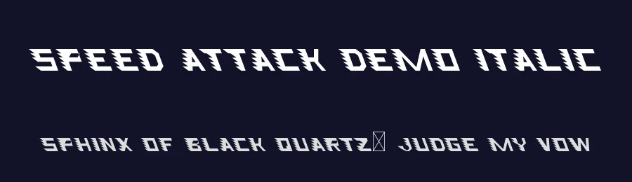 Speed Attack Demo Italic by Shalsha & Suci Anita — Display Font — thumbnail 2