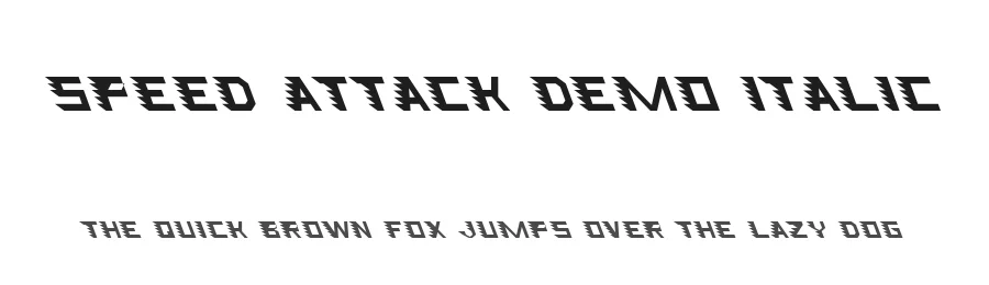 Speed Attack Demo Italic by Shalsha & Suci Anita — Display Font