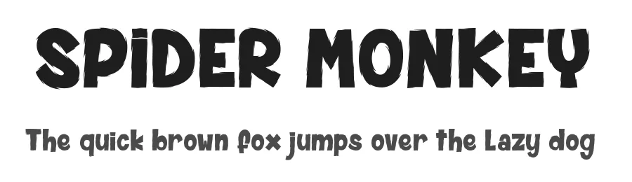 SPIDER MONKEY by dcoxy Medina Gregory — Display Font