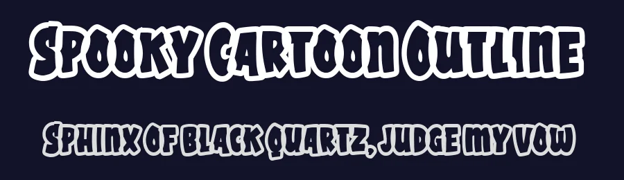 Spooky Cartoon Outline by Bangkit tri Setiadi — Sans Font — thumbnail 2