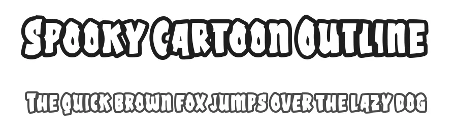 Spooky Cartoon Outline by Bangkit tri Setiadi — Sans Font