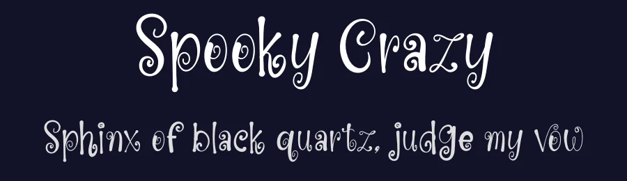 Spooky Crazy — Display Font — thumbnail 2