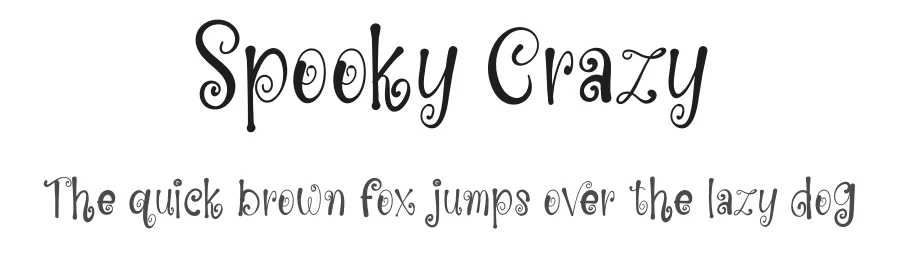 Spooky Crazy — Display Font