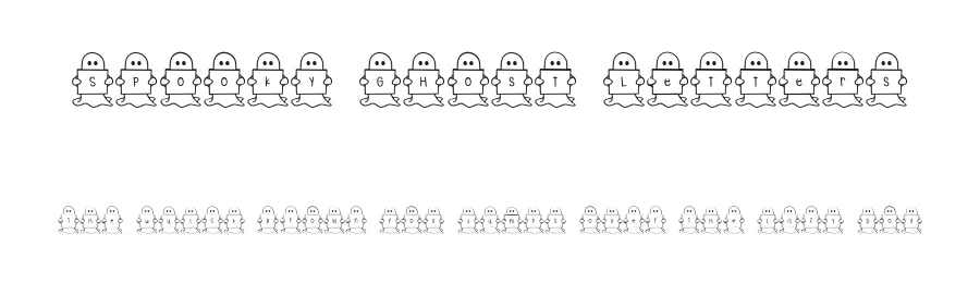 Spooky Ghost Letters by Brittney Murphy Design — Display Font
