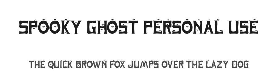 Spooky Ghost Personal Use by Alif Ryan Zulfikar — Display Font