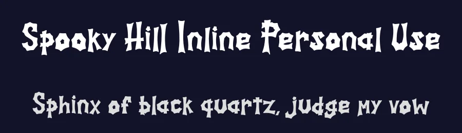 Spooky Hill Inline Personal Use by Fadli Ramadhan Iskandar — Display Font — thumbnail 2