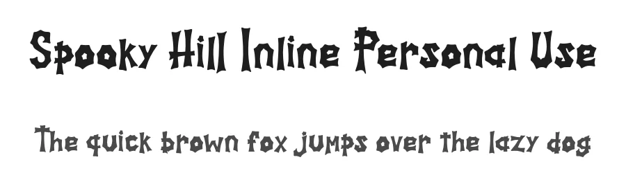 Spooky Hill Inline Personal Use by Fadli Ramadhan Iskandar — Display Font