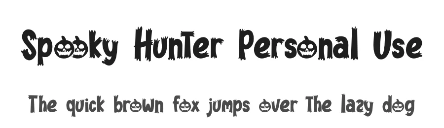 Spooky Hunter Personal Use by Ahmad Afandi — Display Font