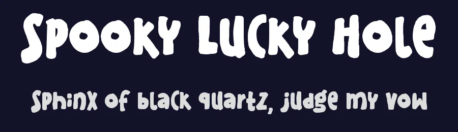 Spooky Lucky Hole by Masa Aska Sanurumi — Display Font — thumbnail 2