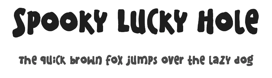 Spooky Lucky Hole by Masa Aska Sanurumi — Display Font