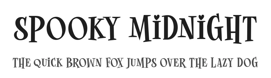Spooky Midnight by keithzo — Display Font