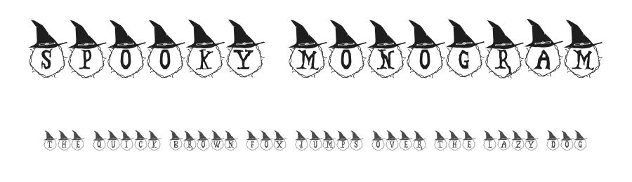 Spooky Monogram by Nur Edi Prayitno — Display Font