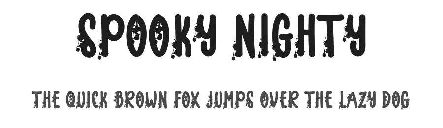 Spooky Nighty by Nur Edi Prayitno — Display Font