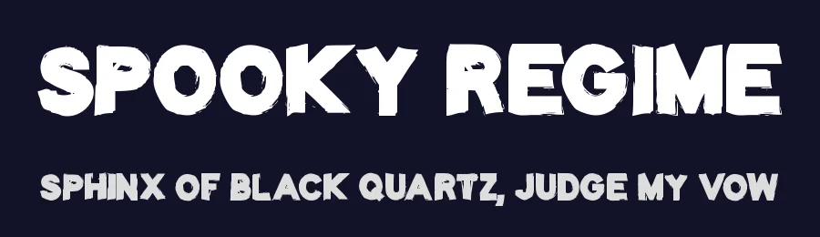 Spooky Regime — Display Font — thumbnail 2