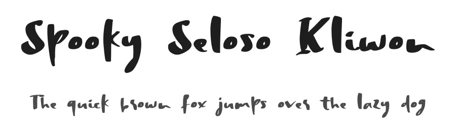 Spooky Seloso Kliwon by Sya'dan Ismail Rosyad — Display Font