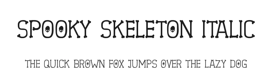 Spooky Skeleton Italic by Joseph Dawson — Display Font