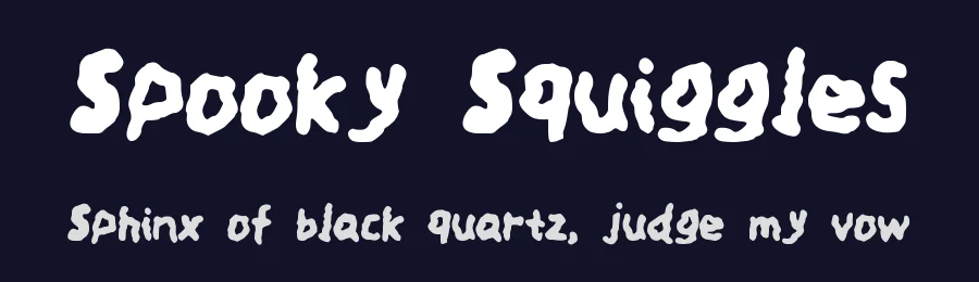 Spooky Squiggles — Display Font — thumbnail 2