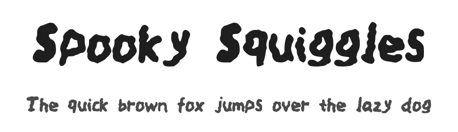 Spooky Squiggles — Display Font