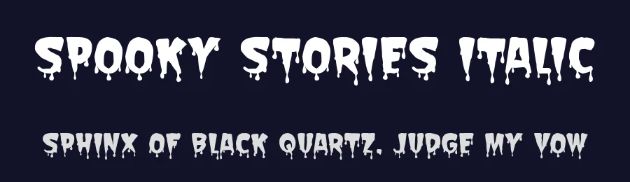 Spooky Stories Italic by Joseph Dawson — Display Font — thumbnail 2