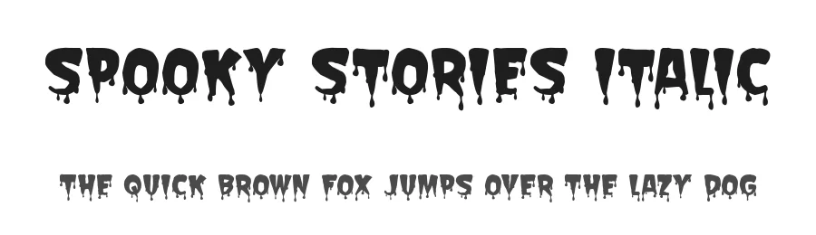 Spooky Stories Italic by Joseph Dawson — Display Font