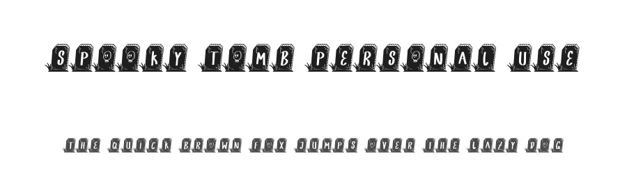 SPOOKY TOMB Personal Use by Annisa Nur Afni — Display Font