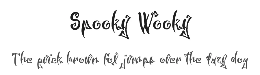 Spooky Wooky by Daniel Busoi — Display Font
